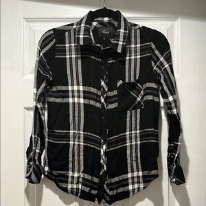 Rails Black and White Button Down Shirt